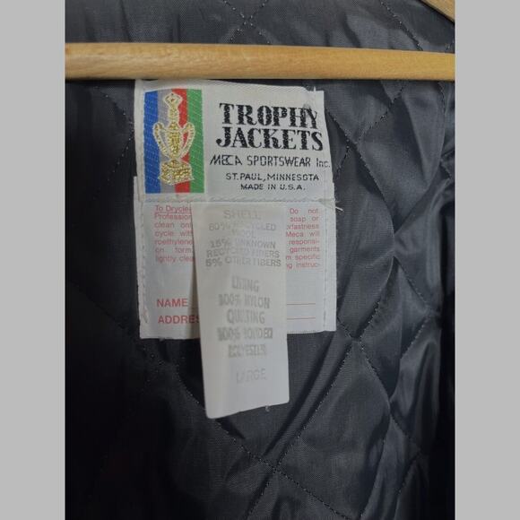 Womens Varsity Jacket Size L Wool Sailor Collar Rosati Kain St Louis Vintage 90s - Picture 9 of 13